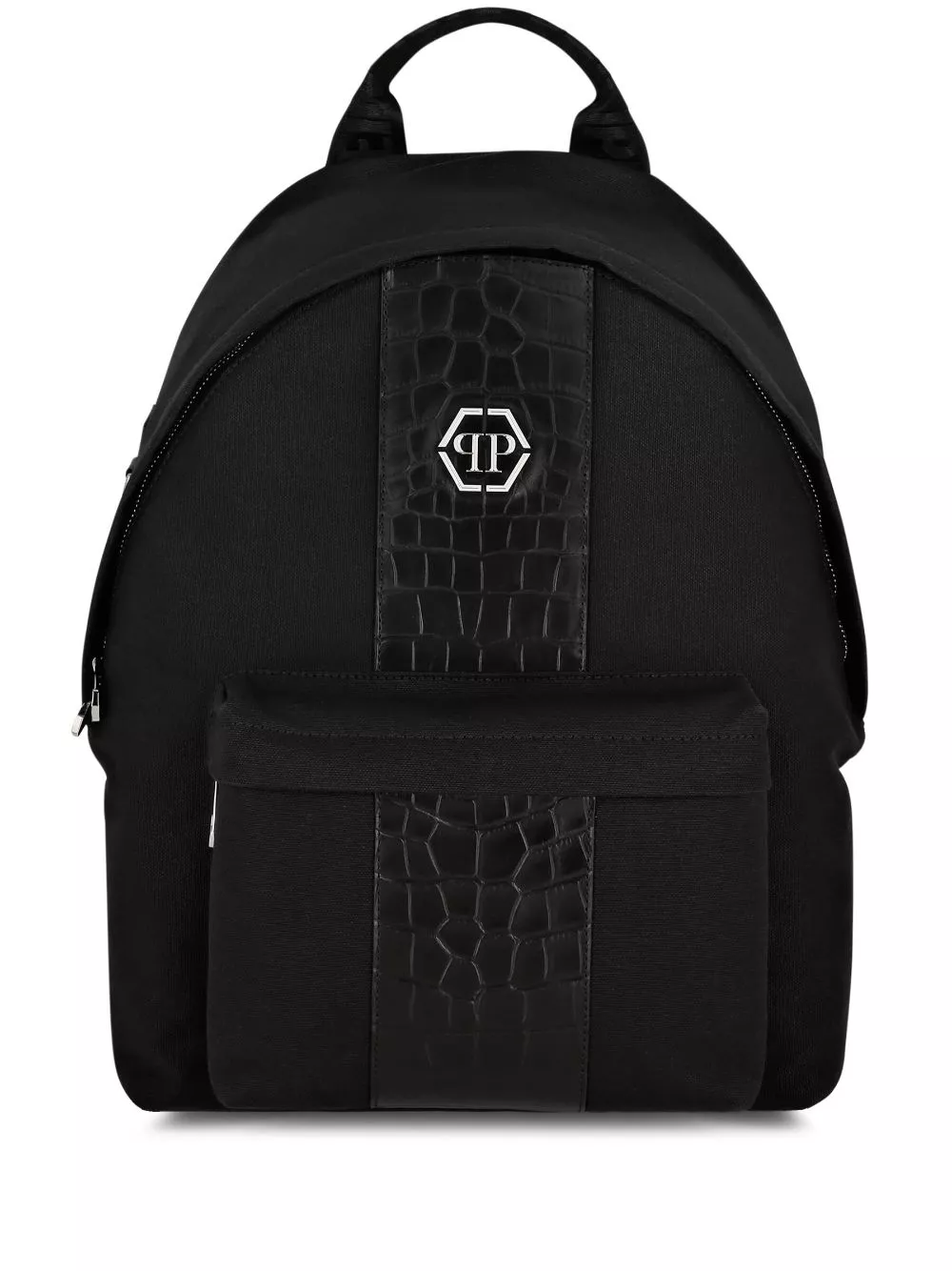 Cheap Philipp Plein logo-plaque zip-up backpack Men 0124