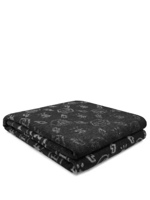 Cheap Philipp Plein all-over monogram-print blanket Men 0120