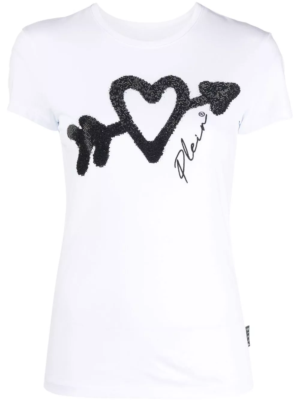 Cheap Philipp Plein crystal-embellished logo T-shirt Women 0122