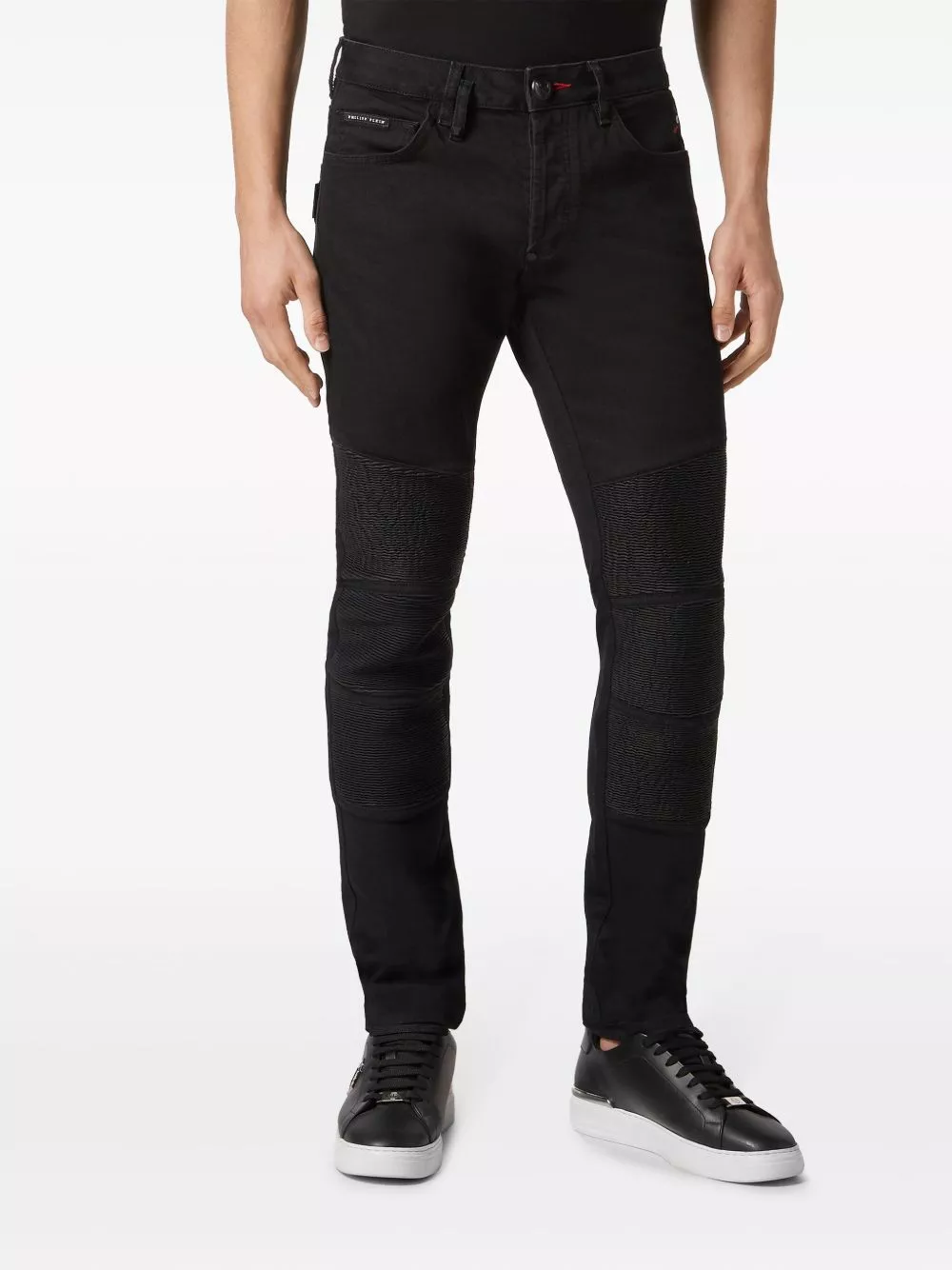 Affordable Philipp Plein logo-patch straight-leg jeans Men 0130