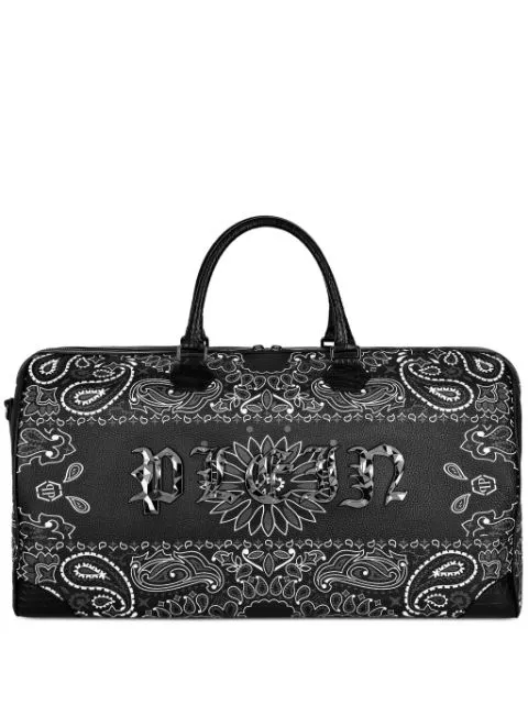 Cheap Philipp Plein logo-print leather tote bag Men 0124