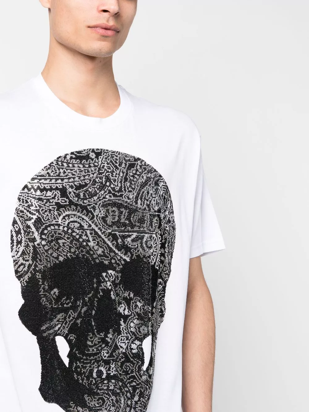 Cheap Philipp Plein skull-print cotton T-shirt Men 0130