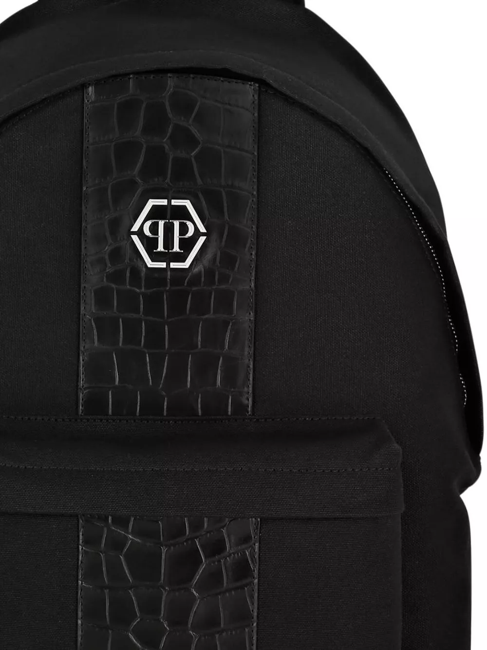 Cheap Philipp Plein logo-plaque zip-up backpack Men 0124