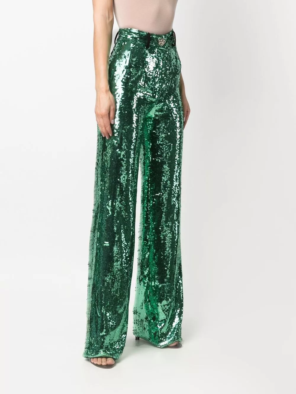 Affordable Philipp Plein sequin-embellished wide-leg trousers Women 0122