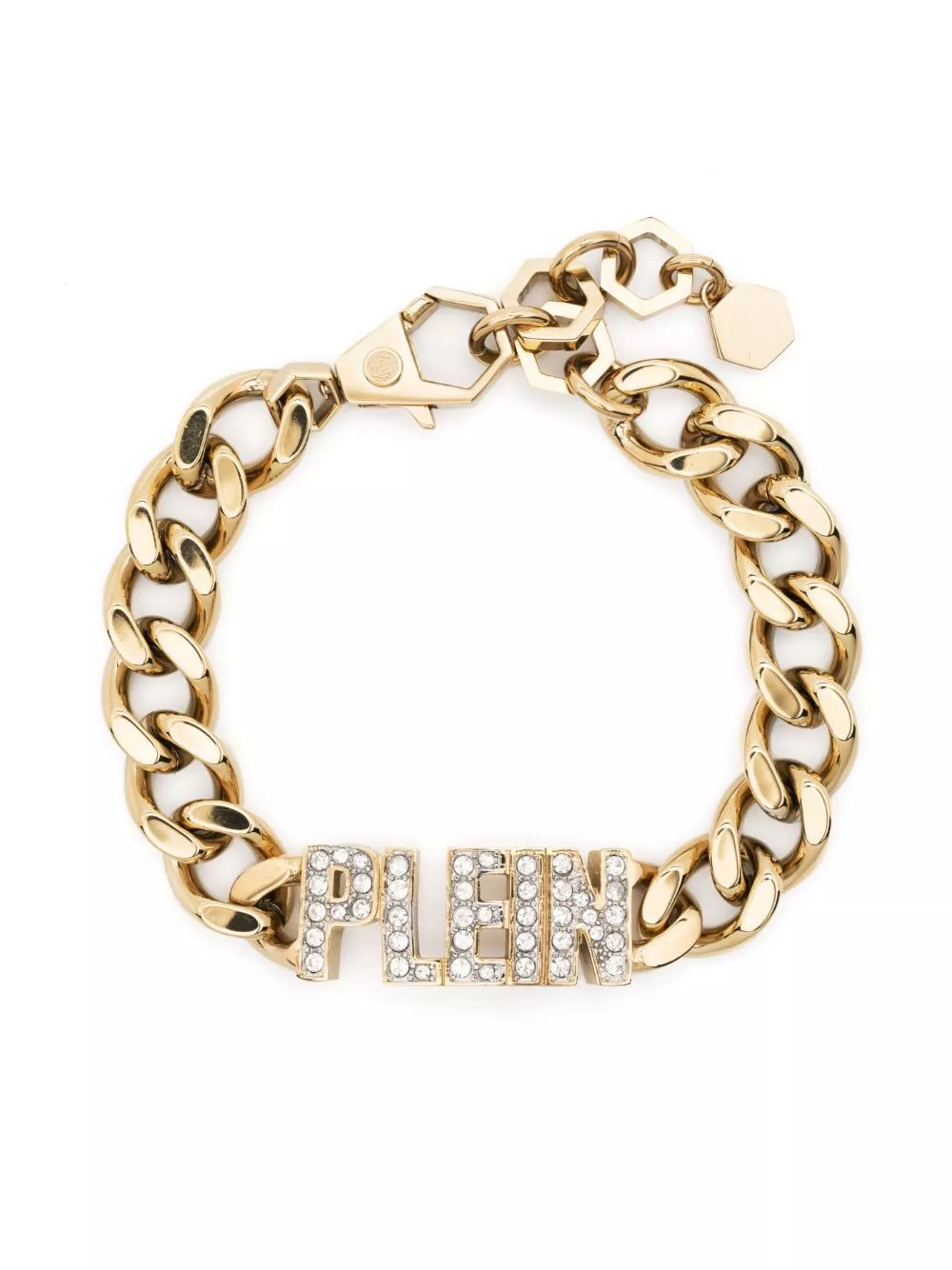 Affordable Philipp Plein crystal-embellished logo bracelet Women 0202